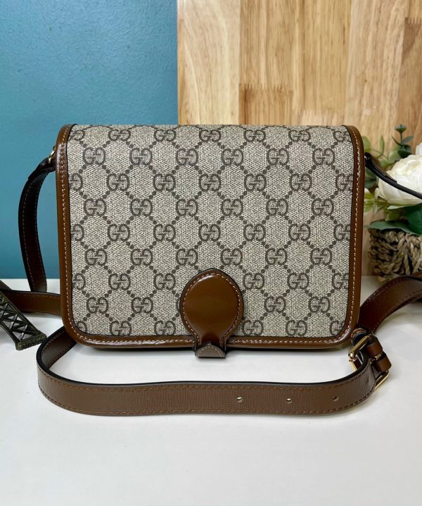 Gucci Mini Shoulder Interlocking G Brown Replica Handbags Size 17x20x7 (2)