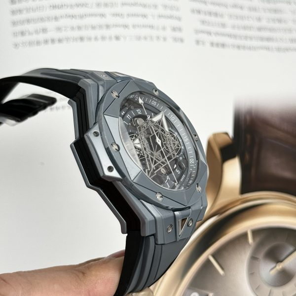 Hublot Big Bang Sang Bleu II Ceramic Gray Replica Watch BBF 45mm (9)