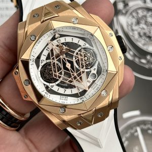 Hublot Big Bang Sang Bleu II King Gold White Replica BB Factory 45mm (2)