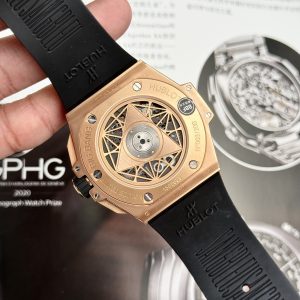 Hublot Big Bang Sang Bleu II King Gold White Replica BB Factory 45mm (3)