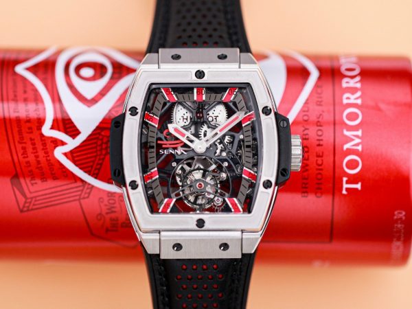 Hublot Masterpiece MP-06 Senna Tourbillon Replica Watch JB Factory 45mm (3)