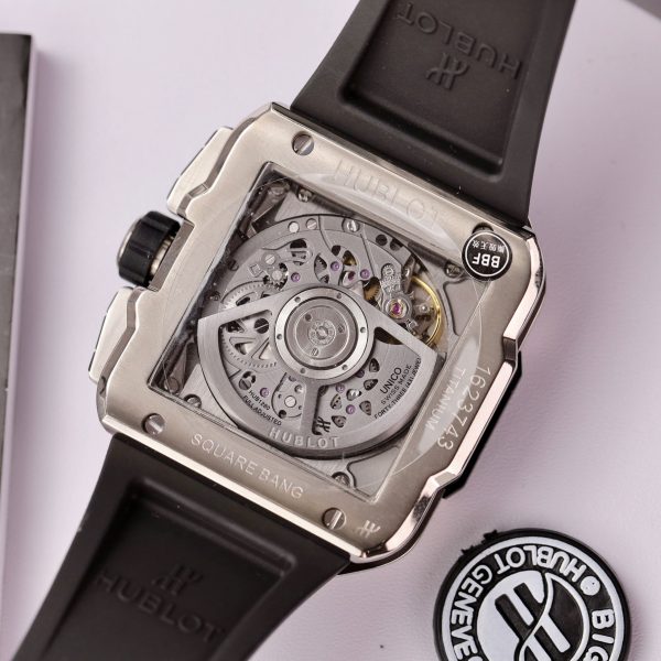 Hublot Square Bang Titanium Custom Bezel Diamonds Moissanite BBF Factory (3)