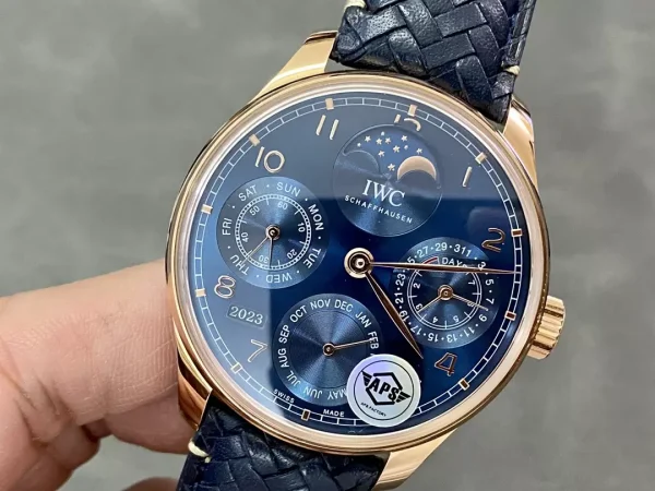 IWC Portugieser IW503312 Blue Dial Replica Watch APS Factory 42mm (9)