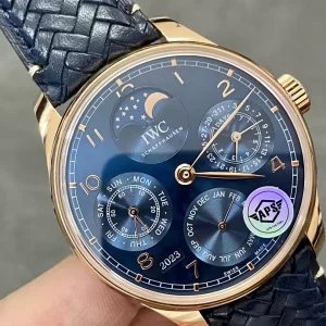 IWC Portugieser IW503312 Blue Dial Replica Watch APS Factory 42mm (9)