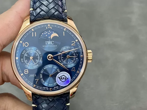 IWC Portugieser IW503312 Blue Dial Replica Watch APS Factory 42mm (9)