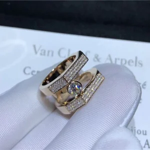 Messika Womens Rings 18K Rose Gold Diamond Custom (2)