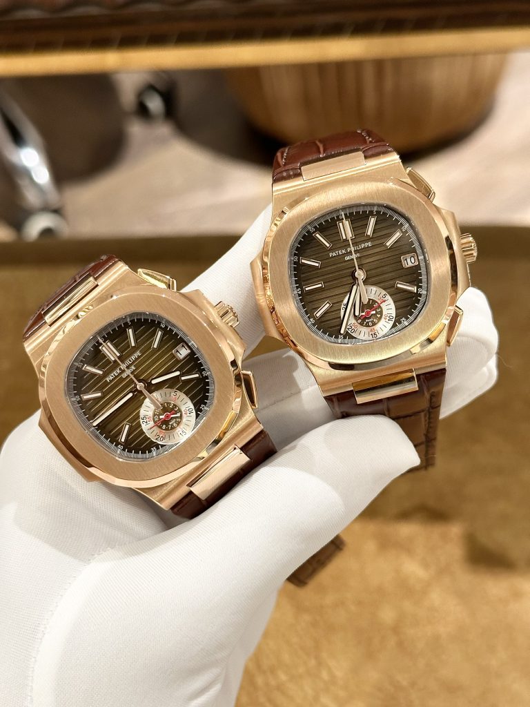 Patek Philippe Nautilus 5980 Replica Watches Best Quality Brown Color 40mm