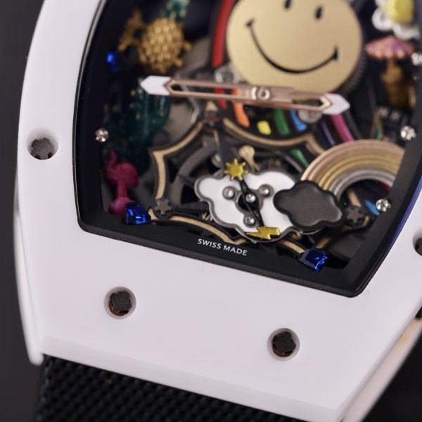 Richard Miller RM88 Smiley Replica Watches Black Color 42mm (8)