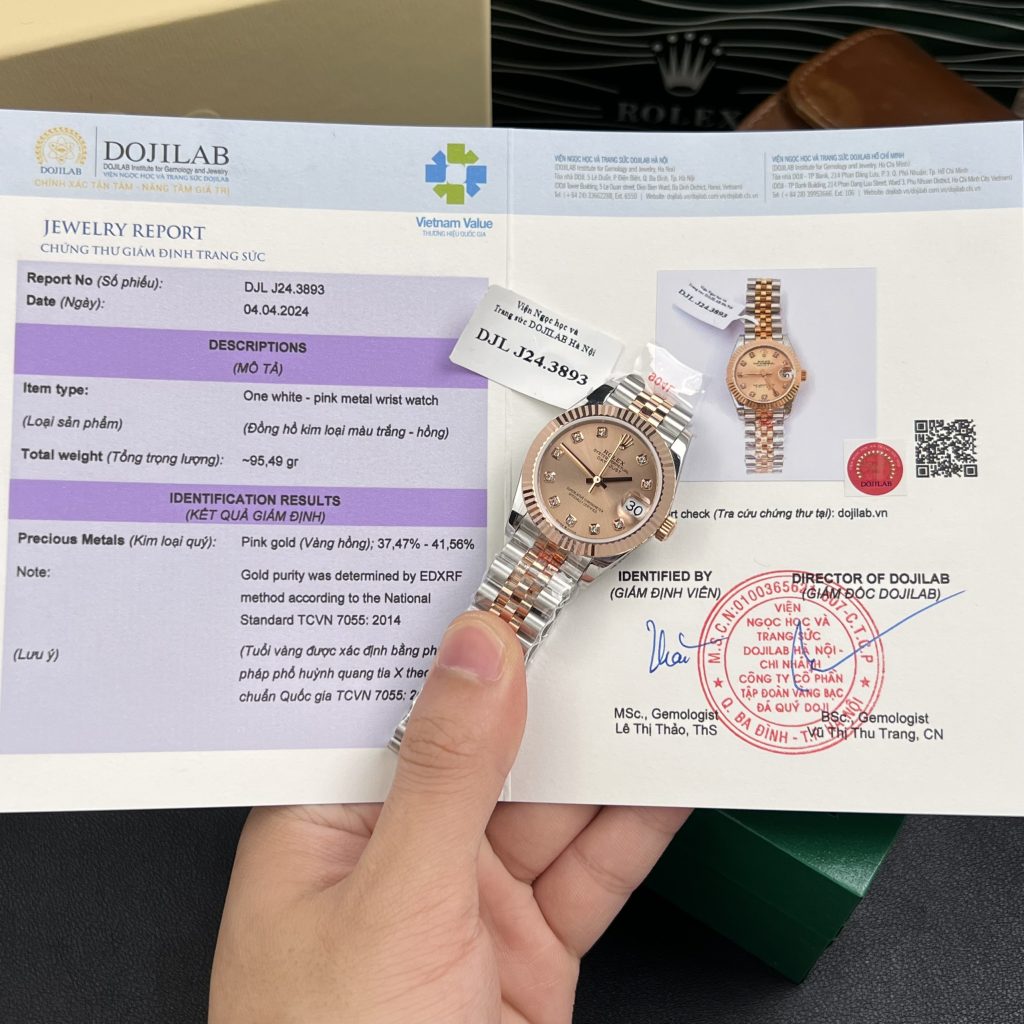 Rolex DateJust Gold Wrapped Sundust Pink Dial GM Factory 31mm (1)