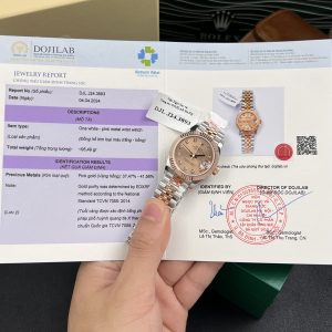 Rolex DateJust Gold Wrapped Sundust Pink Dial GM Factory 31mm (1)