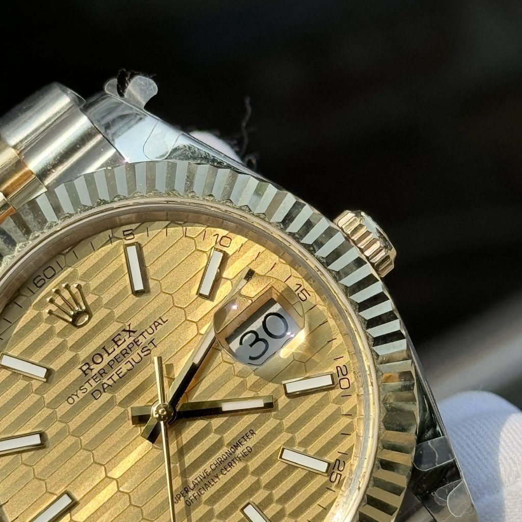 Rolex DateJust Gold Wrapped Yellow Fluted Dial GM Factory 41mm (6)