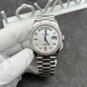 Rolex Day-Date 128349RBR 18K White Gold & Natural Diamonds MOP 36mm (1)