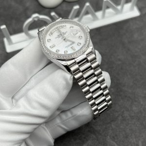 Rolex Day-Date 128349RBR 18K White Gold & Natural Diamonds MOP 36mm (1)