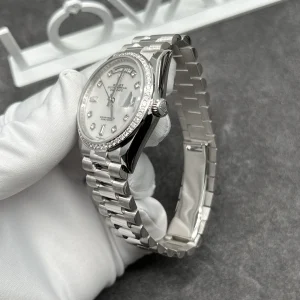 Rolex Day-Date 128349RBR 18K White Gold & Natural Diamonds MOP 36mm (1)