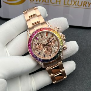 Rolex Daytona 116595RBOW 18K Solid Gold & Naturals Diamonds Gemstones 40mm (1)