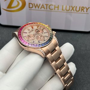 Rolex Daytona 116595RBOW 18K Solid Gold & Naturals Diamonds Gemstones 40mm (1)