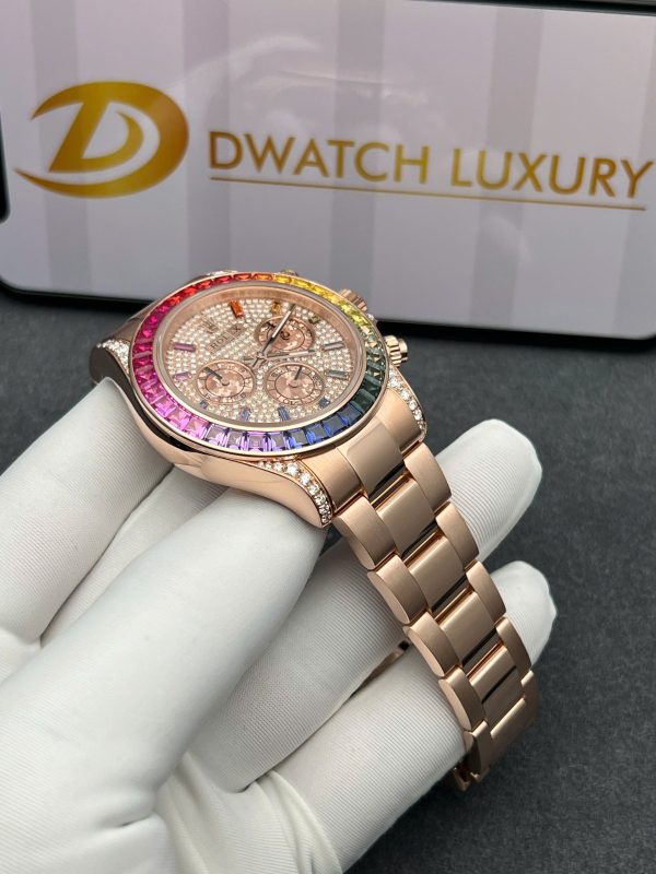 Rolex Daytona 116595RBOW 18K Solid Gold & Naturals Diamonds Gemstones 40mm (1)