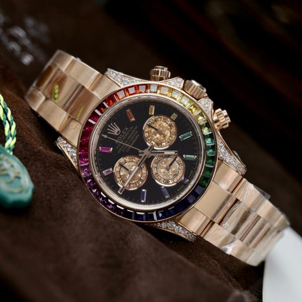 Rolex Daytona Rainbow 116595RBOW Noob Factory Best Replica (9)