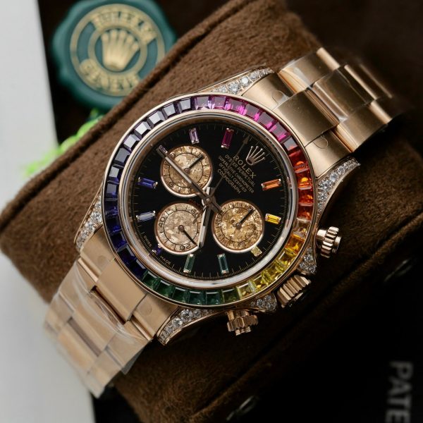 Rolex Daytona Rainbow 116595RBOW Noob Factory Best Replica (9)