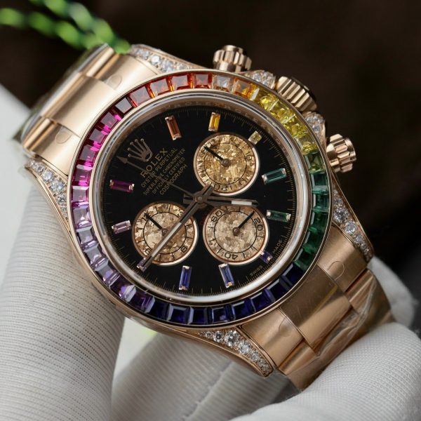 Rolex Daytona Rainbow 116595RBOW Noob Factory Best Replica (9)
