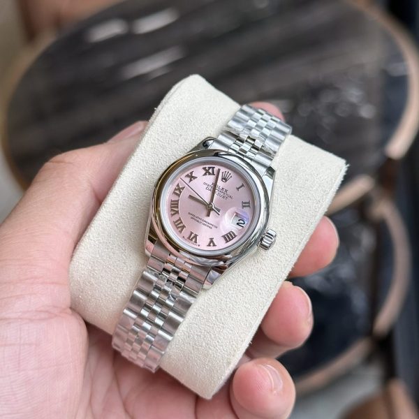 Rolex Lady-DateJust 279160 Pink Dial Replica Watches 28mm (6)