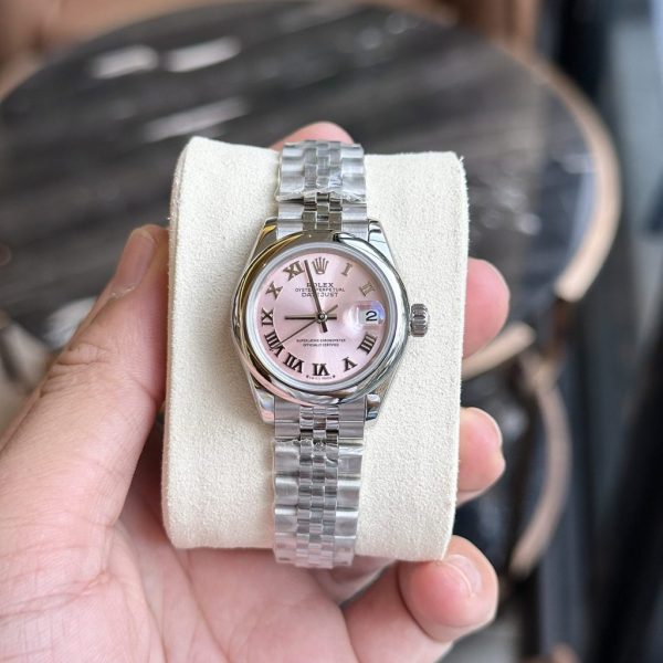 Rolex Lady-DateJust 279160 Pink Dial Replica Watches 28mm (6)