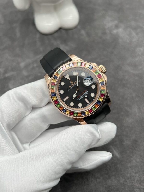 Rolex Yacht Master 116695 SATS Solid Gold 18K and Gemstones 40mm