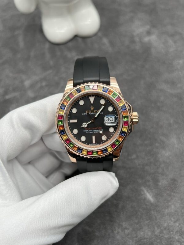 Rolex Yacht Master 116695 SATS Solid Gold 18K and Gemstones 40mm