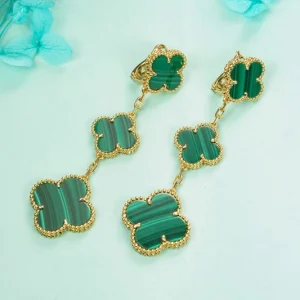 Van Cleef & Arpels Alhambra Women Earrings 18K Gold Custom (2)