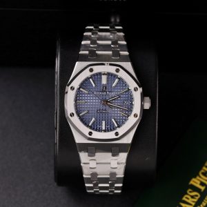 Audemars Piguet Replica Watches Royal Oak 15450ST Dark Blue Dial IP Factory 37mm (2)