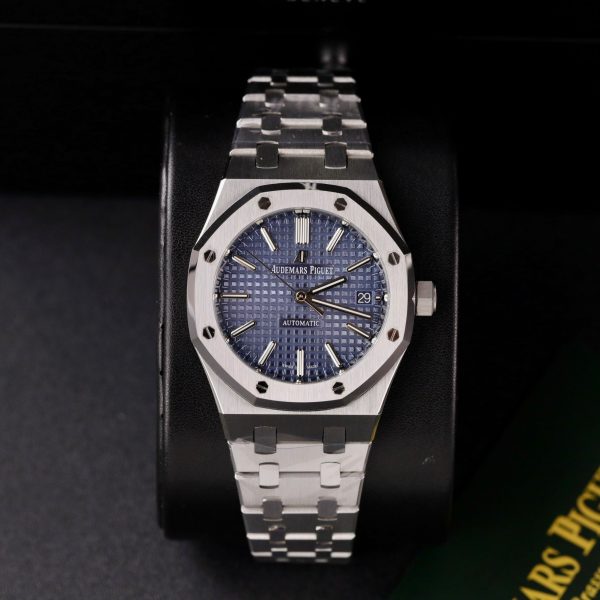 Audemars Piguet Replica Watches Royal Oak 15450ST Dark Blue Dial IP Factory 37mm (2)