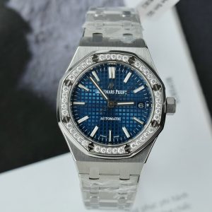 Audemars Piguet Royal Oak 15551ST Custom Bezel Moissanite Diamonds 37mm (1)