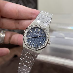 Audemars Piguet Royal Oak 77351ST Blue Dial Best Replica Watch 34mm (1)