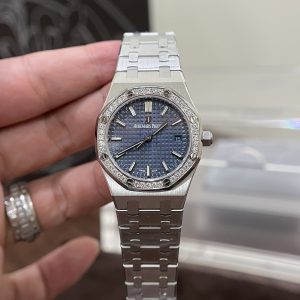 Audemars Piguet Royal Oak 77351ST Blue Dial Best Replica Watch 34mm (1)