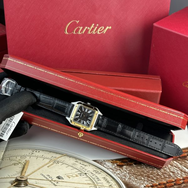 Cartier Santos Dumont Large Demi Gold Replica Watch Best Quality (3)