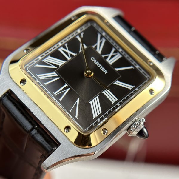 Cartier Santos Dumont Large Demi Gold Replica Watch Best Quality (3)