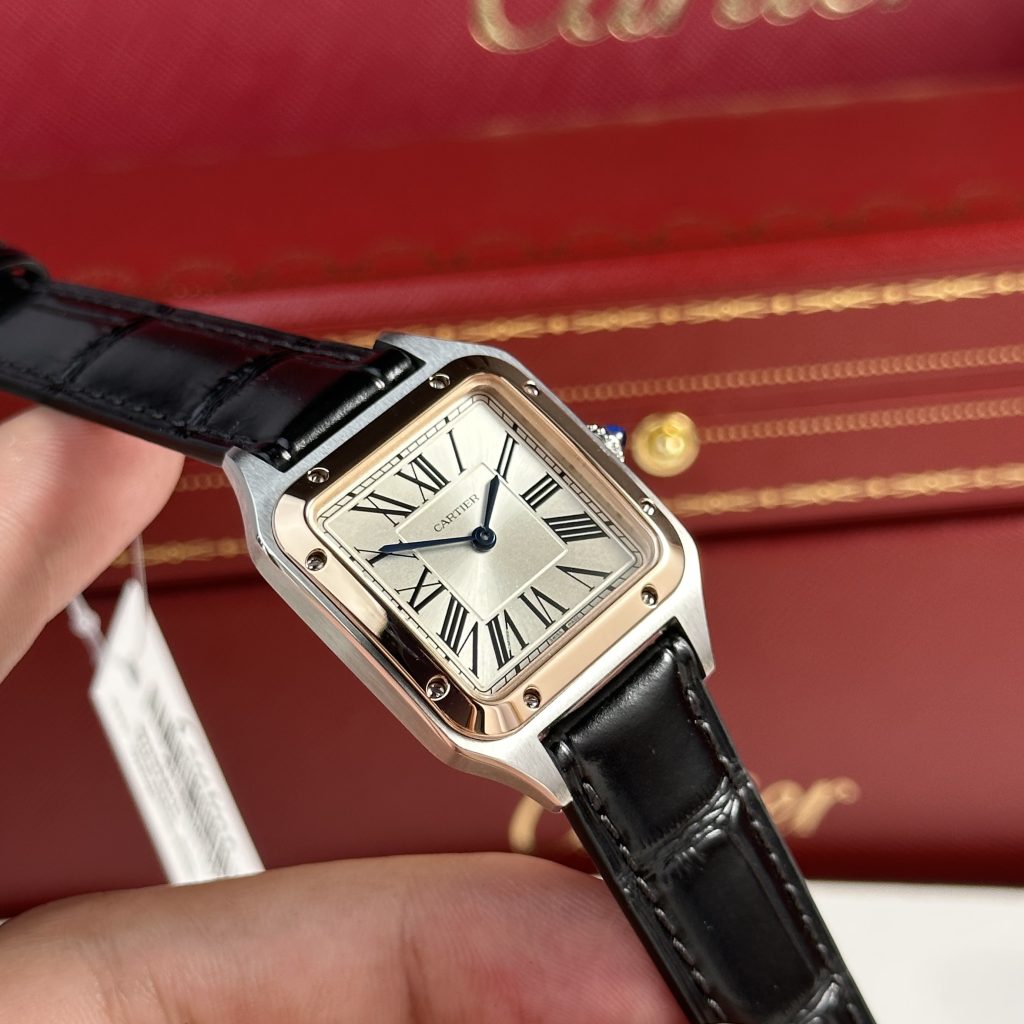 Cartier Santos Dumont Small Size Demi Best Replica F1 Factory 38x27 (6)