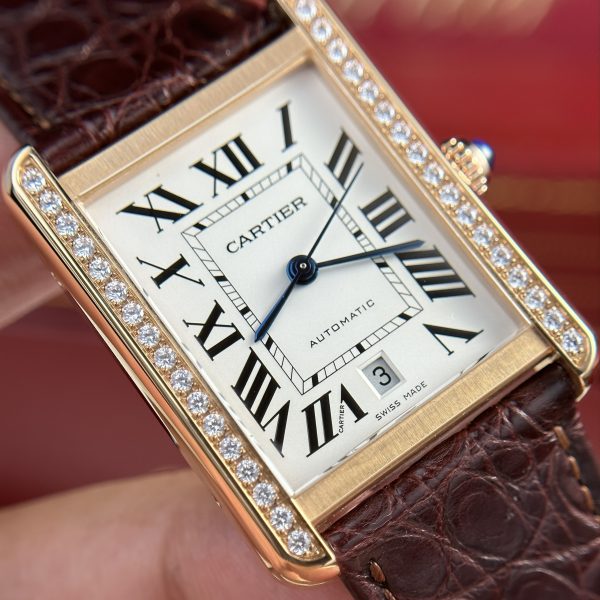 Cartier Tank Solo Extra-Large Model Best Replica Brown Leather Watch (1)