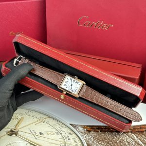 Cartier Tank Solo Extra-Large Model Best Replica Brown Leather Watch (1)