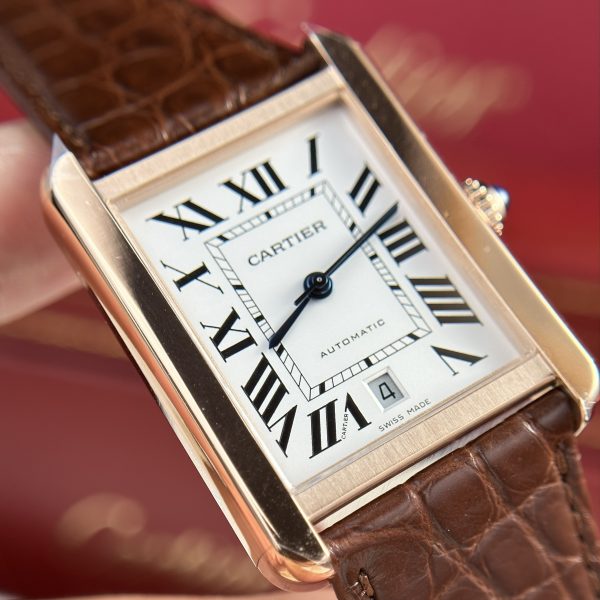 Cartier Tank Solo Extra-Large Model Best Replica Brown Leather Watch (1)