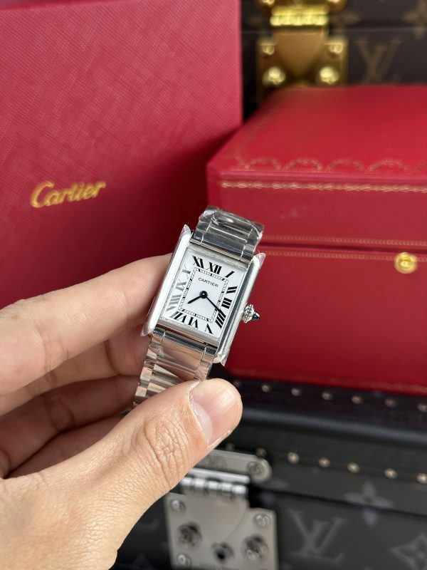 Cartier Tank Solo Replica Watches Roman Numeral Pile Dial AF Factory 22.5×33 (1)