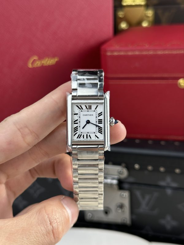 Cartier Tank Solo Replica Watches Roman Numeral Pile Dial AF Factory 22.5×33 (1)