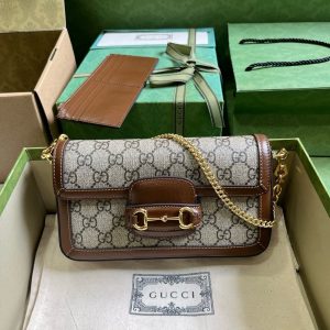 Gucci Horsebit 1955 Womens Replica Bags Brown Size 21.5x12 (2)