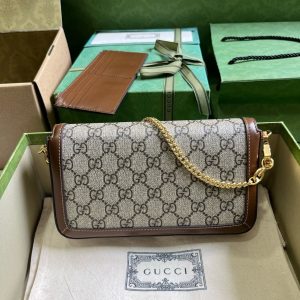 Gucci Horsebit 1955 Womens Replica Bags Brown Size 21.5x12 (2)