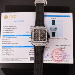 Hublot Square Bang Unico Titanium Custom Full Moissanite Diamonds Replica Watches 42mm (1)