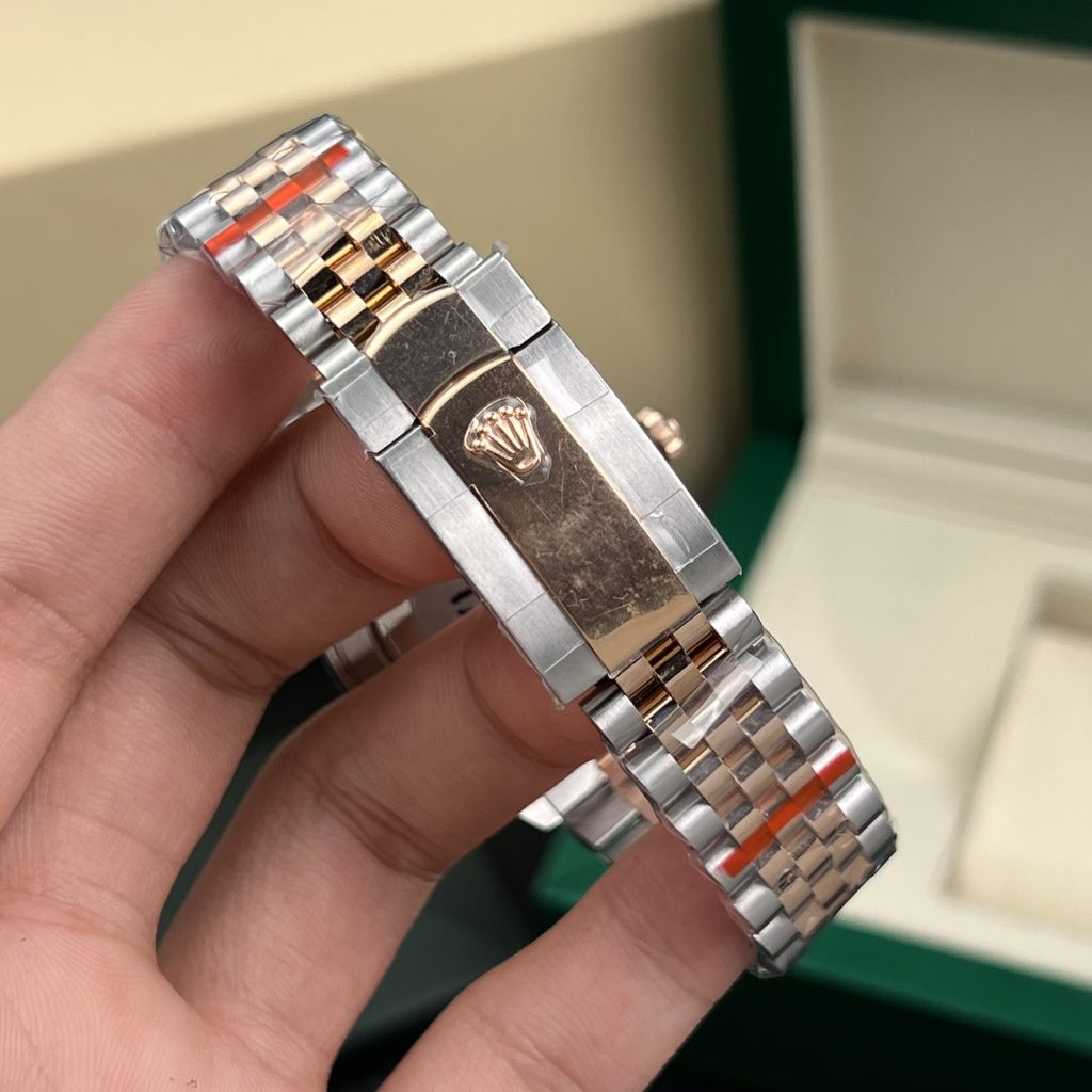 Rolex DateJust Best Replica Watches Chocolate Dial Gold Wrapped 18K GM Factory 41mm (2)