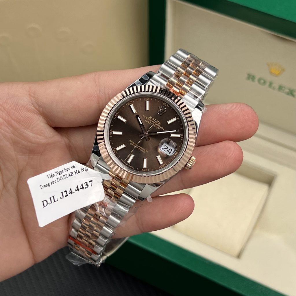 Rolex DateJust Best Replica Watches Chocolate Dial Gold Wrapped 18K GM Factory 41mm (2)