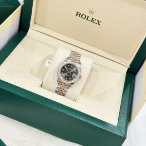 Rolex DateJust Bezel Diamond Moissanite Replica Watch Womens 28mm (2)