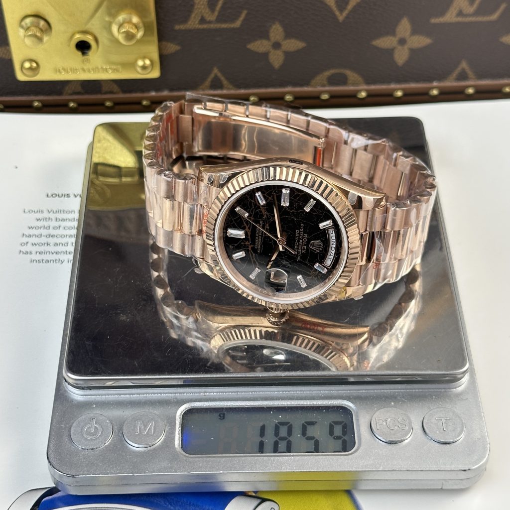 Rolex Day-Date 228235 Best Replica Watch Lava Dial 185 grams QF Factory 40mm (1)