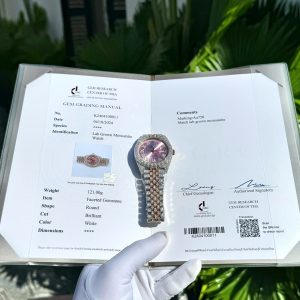 Rolex Iced Out Custom Full Moissanite Diamonds DateJust Best Replica (3)